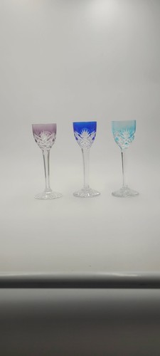 Verres liqueur rose vert - 3, rose,