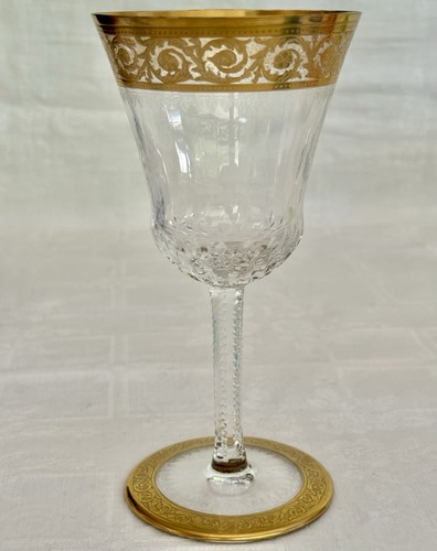 Verre pied cristal et or - pied,